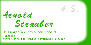arnold strauber business card